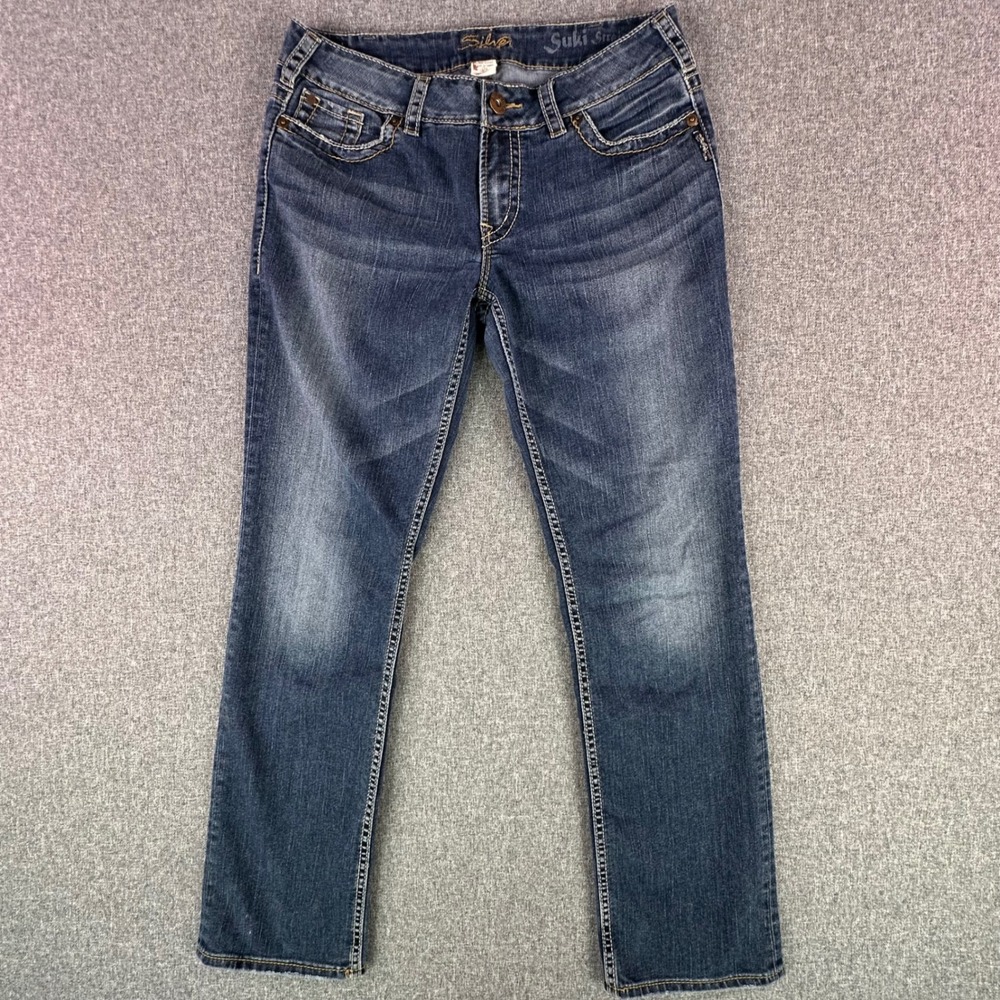Silver Jeans Co. Jeans Womens 31 Suki Straight Blue Medium Wash 9920SKA342 Denim